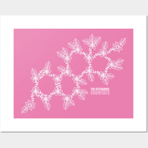 17β-estradiol / Estrogen (W) Wall Art by chemtats